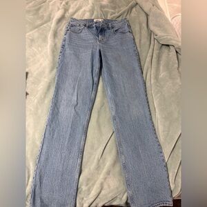 Abercrombie & Fitch Curve Love Mid Rise 90s Straight Jeans